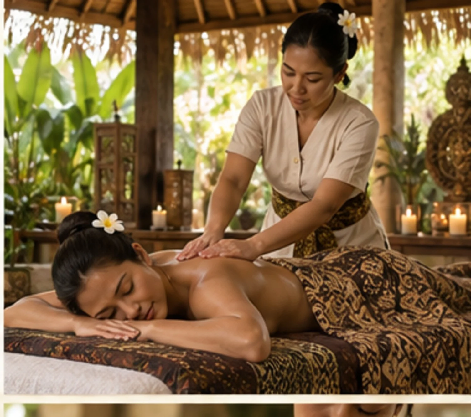 Bali Massage illustrated in our spa brochure