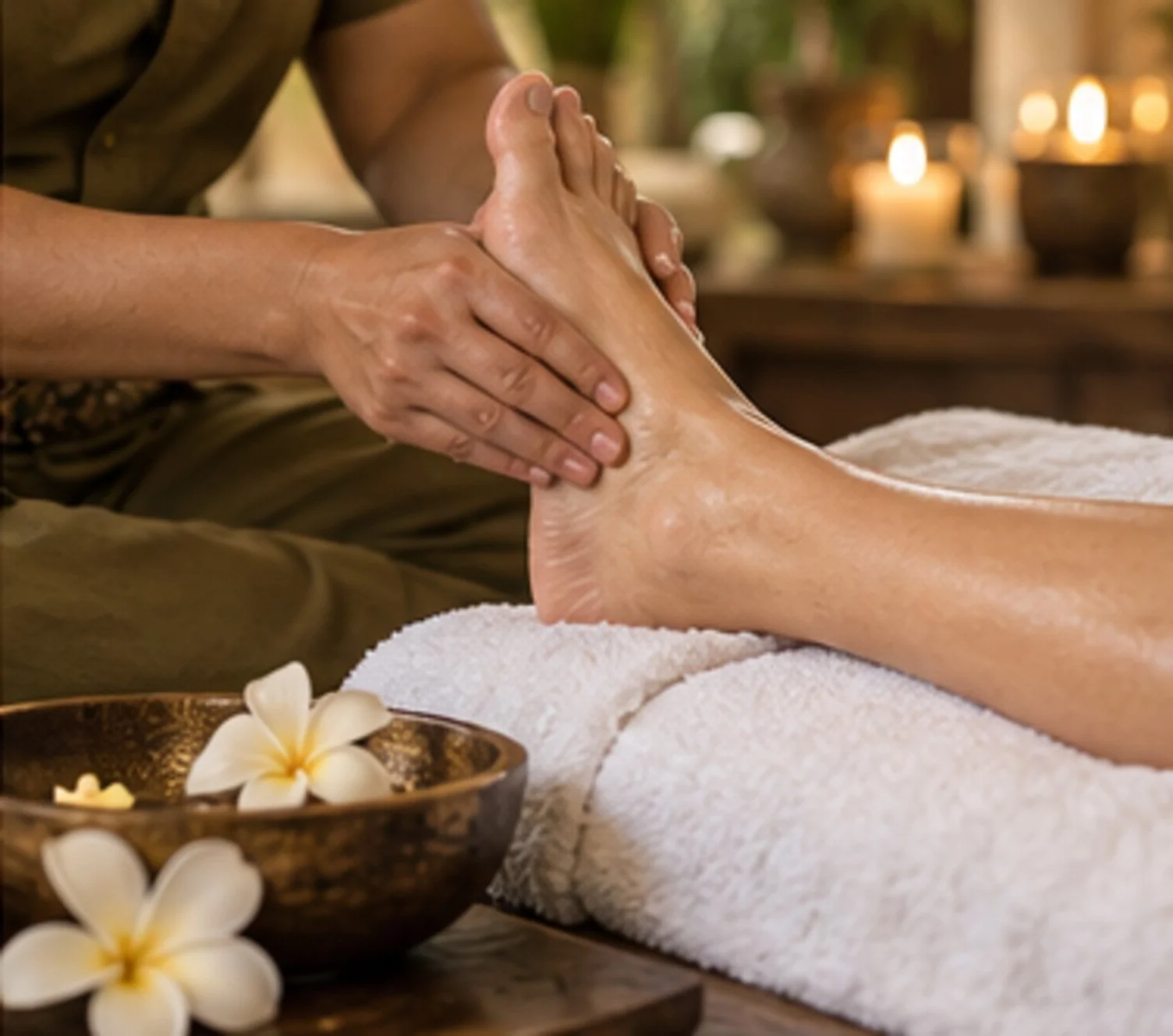Foot Massage illustrated in our spa brochure