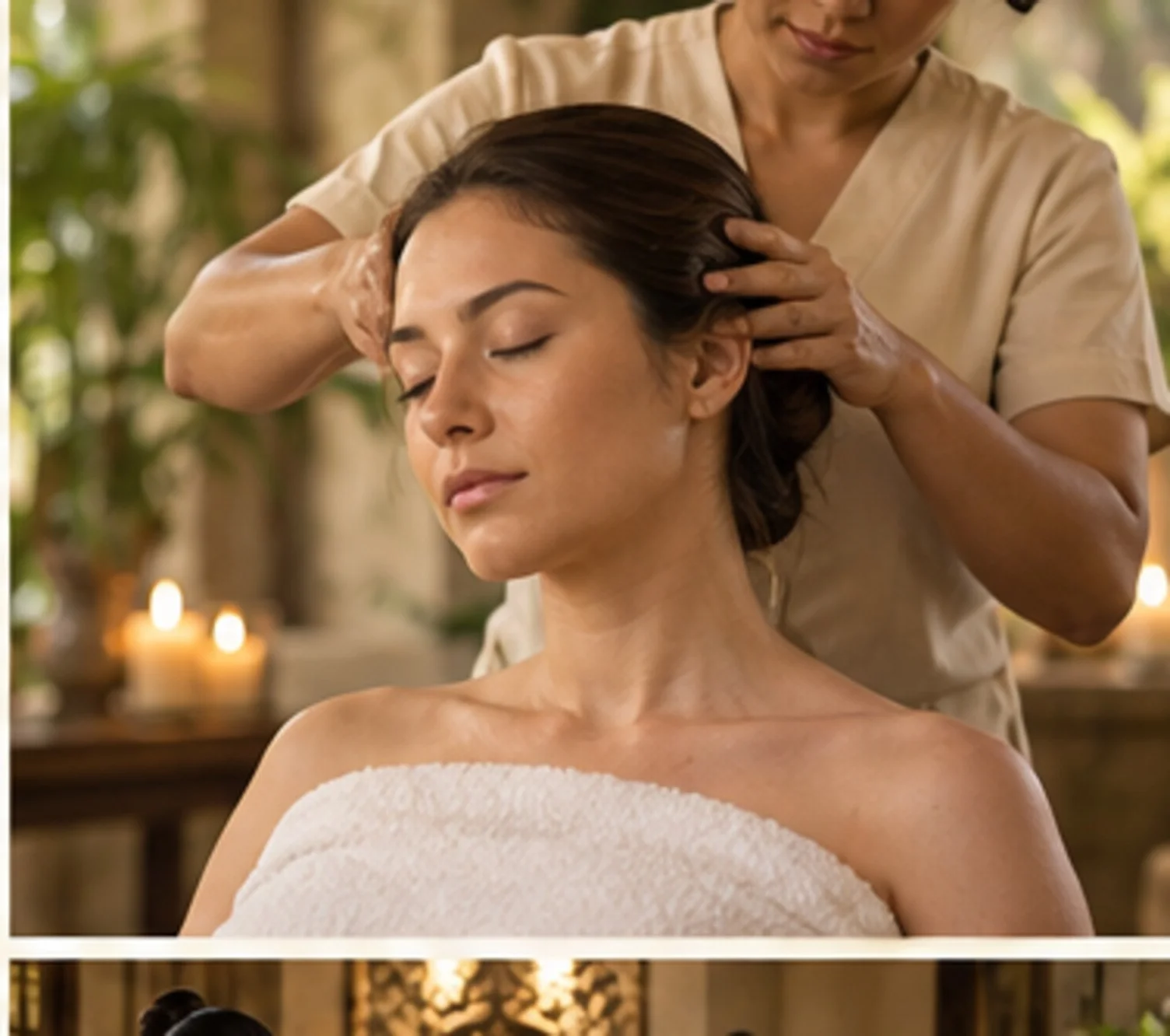 Head & Shoulder Massage illustrated in our spa brochure