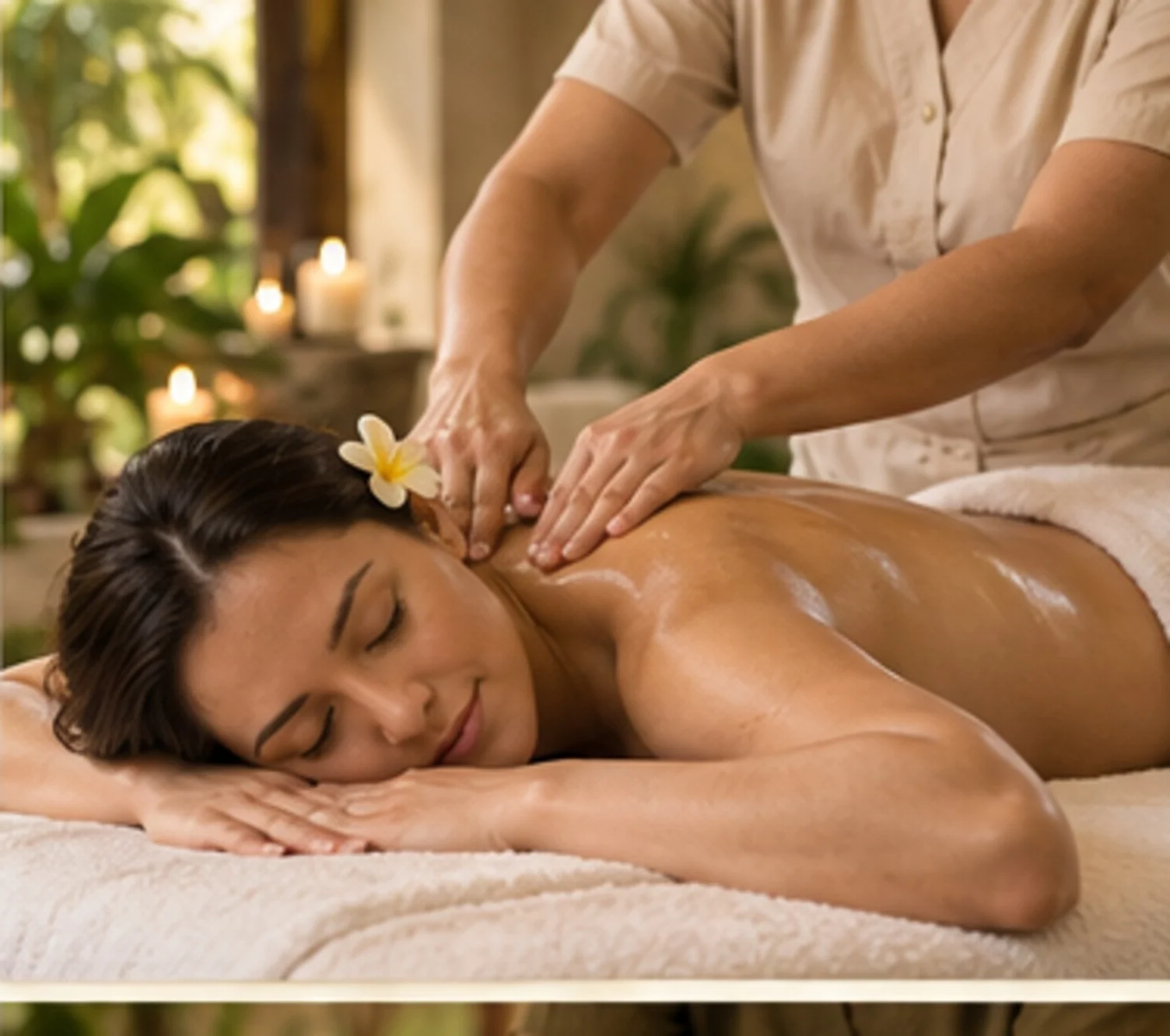 Swedish Massage illustrated in our spa brochure